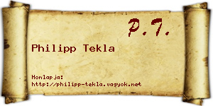 Philipp Tekla névjegykártya